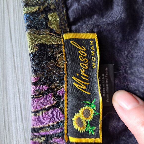 Mirasol Women's Size 1X Midi Skirt Ruffle Asymmetrical Elastic Waist Pull on - Picture 7 of 8